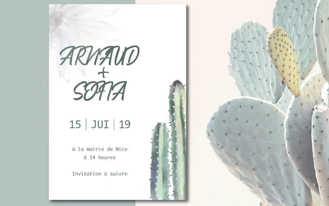 FAIRE PART BOTANICACTUS